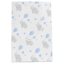 Niedliche Geschenktasche Baby Dusche Boy Elephant 