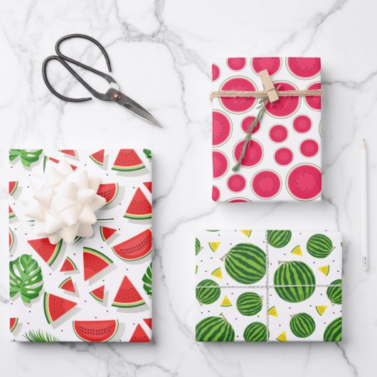 Niedliche Geschenkwrap | Watermelon Wrapping Paper Geschenkpapier Set (Vorderseite)