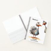 Niedliche Geschichte und Zeichnungen von Vögeln Notizblock (Innenseite)