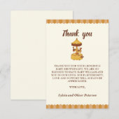 Niedliche geschlechtsneutrale Babydusche Dankeskarte (Vorne/Hinten)