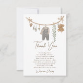 Niedliche geschlechtsneutrale Babydusche Dankeskarte (Vorderseite)