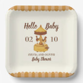 Niedliche geschlechtsneutrale Babydusche Pappteller (Vorderseite)