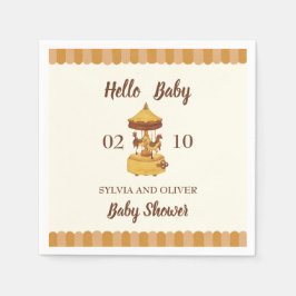 Niedliche geschlechtsneutrale Babydusche Serviette