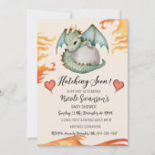 Niedliche Geschlechtsneutrale Dracheneier-Babydusc Einladung (Vorderseite)