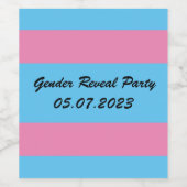 Niedliche geschlechtsspezifische Vorstellungen, pe Weinetikett (Einzelnes Label)