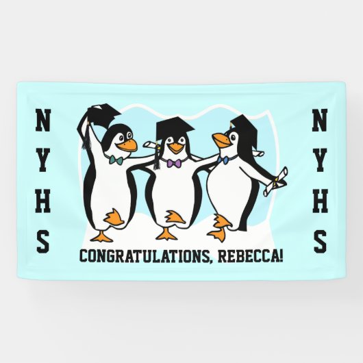 Niedliche Geschlossen Pinguine Banner (Horizontal)