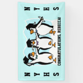 Niedliche Geschlossen Pinguine Banner (Vertikal)