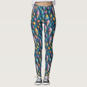 Niedliche Geschmacksrichtungen Farbenfrohe Eiscrem Leggings (Vorderseite)