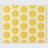 Niedliche Gesichter der Sonne Geschenkpapier (Flach)