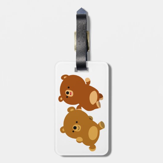 Niedliche Gesichtsbeere des Cartoon Gepäckanhänger (Rückseite vertikal)