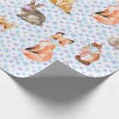 Niedliche Gesichtsmaske Tiere Covid 2020 Geschenkpapier (Ecke)