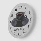 niedliche Gestaltung der Kaffeezeit Große Wanduhr (Winkel)