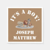 Niedliche gestopfte Tiere Themed Napkins Serviette (Vorderseite)