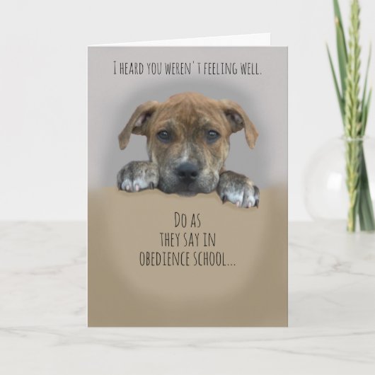 Niedliche Get Well Card mit Welpe Karte (Vorderseite)