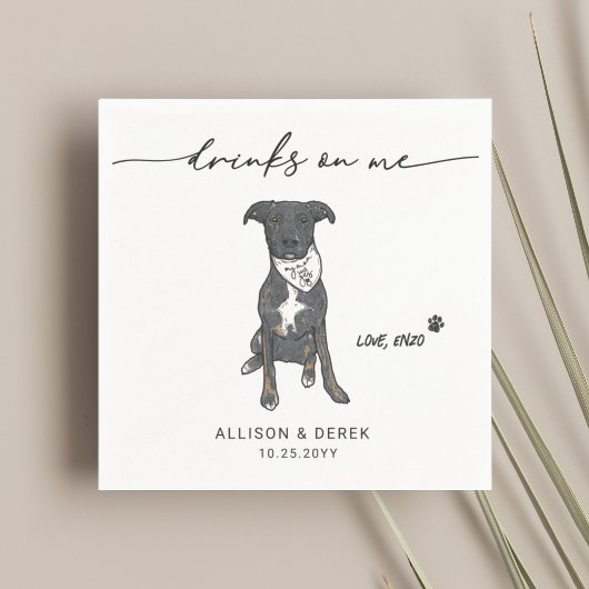 Niedliche Getränke auf Bandana-Hochzeit Serviette