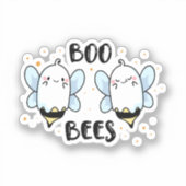 Niedliche Ghost-Boo-Bienen - Witziges Halloween au Aufkleber (Vorderseite)
