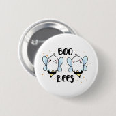 Niedliche Ghost-Boo-Bienen - Witziges Halloween au Button (Vorne & Hinten)