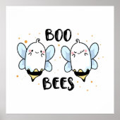 Niedliche Ghost-Boo-Bienen - Witziges Halloween au Poster (Vorne)