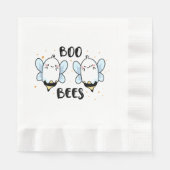 Niedliche Ghost-Boo-Bienen - Witziges Halloween au Serviette (Vorderseite)