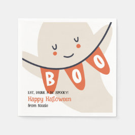 NIEDLICHE GHOST BOO HALLOWEEN KIDS LECKEREI SERVIETTE