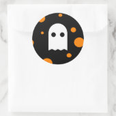 Niedliche Ghost-Halloween-Aufkleber für Kinder Runder Aufkleber (Tasche)