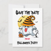 Niedliche Ghost Halloween Design Einladungen (Vorderseite)