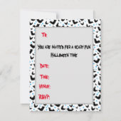 Niedliche Ghost Halloween Design Einladungen (Rückseite)