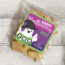 Niedliche Ghost Halloween-Geschenksticker & Labels