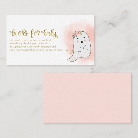 Niedliche Ghost Halloween Kinderduschbücher für Ba Begleitkarte (Vorne/Hinten)