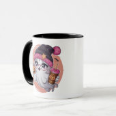Niedliche Ghost Halloween-Tasse Tasse (Vorderseite Links)