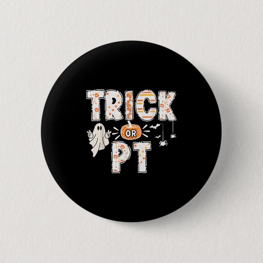 Niedliche Ghost Pumpkin Trick oder PT Physikalisch Button (Vorderseite)