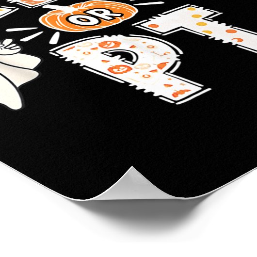 Niedliche Ghost Pumpkin Trick oder PT Physikalisch Poster (Ecke)
