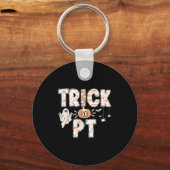 Niedliche Ghost Pumpkin Trick oder PT Physikalisch Schlüsselanhänger (Vorderseite)