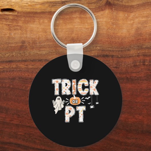 Niedliche Ghost Pumpkin Trick oder PT Physikalisch Schlüsselanhänger (Vorderseite)