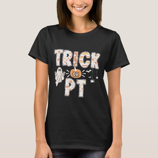 Niedliche Ghost Pumpkin Trick oder PT Physikalisch T-Shirt (Vorderseite)