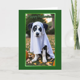Niedliche Ghost-Pup-Halloween-Karte Feiertagskarte