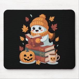 Niedliche Ghost Reading Books - HerbstHalloween-Bü Mousepad