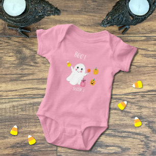 Niedliche Ghost-Schwester 2 Pink Baby Bodysuit Strampler