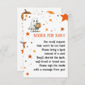 Niedliche Ghost Watercolor Halloween Books for Bab Begleitkarte (Vorne/Hinten)