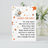 Niedliche Ghost Watercolor Halloween Books for Bab Begleitkarte (Stehend Vorderseite)