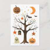 Niedliche Ghost Watercolor Halloween Books for Bab Begleitkarte (Rückseite)