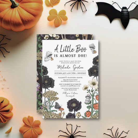 Niedliche Ghosts Halloween-Kinderdusche Einladung