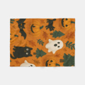 Niedliche Ghosts & Pumpkins | Halloween Fleece Bla (Vorderseite (Horizontal))