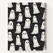 Niedliche Ghosts Schwarz & Weiß Halloween Custom Notizblock (Rückseite)