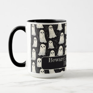 Niedliche Ghosts Schwarz & Weiß Halloween Custom Tasse