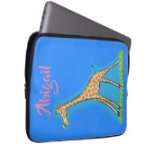 Niedliche Gigraffe mit Schmetterling-Cartoon Laptopschutzhülle (Vorne Rechts)