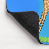 Niedliche Gigraffe mit Schmetterling-Cartoon Mousepad (Ecke)
