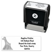 Niedliche Gigraffe mit Schmetterling-Cartoon Permastempel (Beispiel)