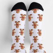 Niedliche Gingerbreadman Festivsocken Socken (Oben)