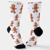 Niedliche Gingerbreadman Festivsocken Socken (Gewinkelt)